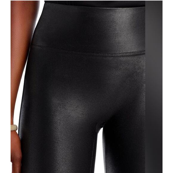 SPANX faux leather Black fabric leggings, size Extra Large - Picture 7 of 11
